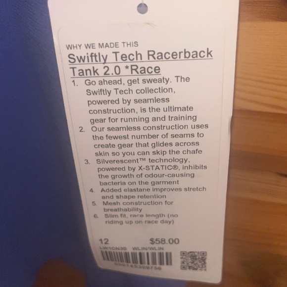 NWT Lululemon Swiftlytech Racerback tank top 2.0 *Race length* - Picture 3 of 4